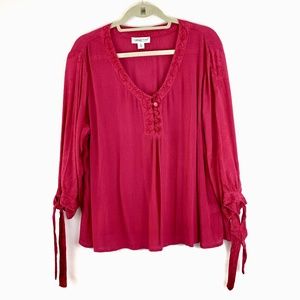 Coldwater Creek Dark Pink Blouse/Tunic L